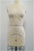 Perlen Applikation für Brautkleid, Blumenspitze Aufnäher, bestickte Spitzenapplikation, Brautapplikation// A21-196