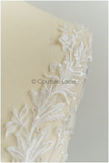 Floral lace applique for wedding dress, floral lace patch, embroidered lace applique, bridal applique// A21-202