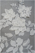 3D Blume Spitzen Applikation, 3D Blumen Applikation, Lace Blumen Applikation, Spitzen Applikation, 3D Hochzeitskleid Spitze Applikation, Braut Blumen Aufnäher// A21-209