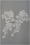 Perlen Applikationen für Brautkleid, Blumenspitze Aufnäher, bestickte Spitzenapplikationen, kordelierte Spitzenapplikationen off-white// A21-212