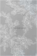 Perlen Applikationen für Brautkleid, Blumenspitzen Aufnäher, bestickte Spitzenapplikationen, kordelierte Spitzenapplikationen off-white// A21-213