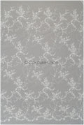 Romantischer Floraler Spitzenstoff/ Brautspitze Off-White/ Hochzeitskleid Spitze mit Blüten & Blättern// L21-417