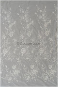 Romantischer floraler Spitzenstoff Off-White/ bestickter Braut Spitzenstoff/ florale Spitze/ Hochzeit Spitzenstoff// L22-286B