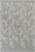 Romantischer floraler Spitzenstoff Off-White/ hochwertiger bestickter Braut Spitzenstoff/ Brautspitze Stoff// L22-295B