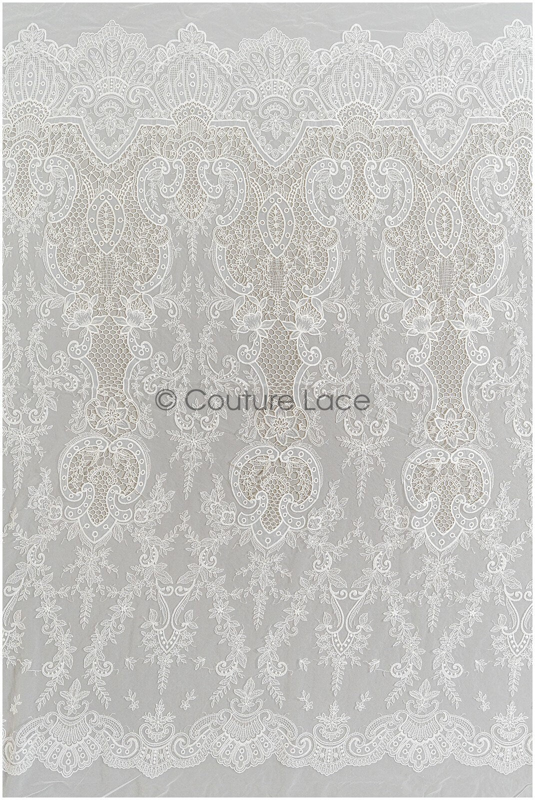 Braut Spitzenstoff Off-White/ Netzstoff/ französische Spitze/ Häkelspitze/ Brautspitze// L22-297B
