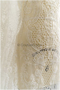 Braut Spitzenstoff Off-White/ Netzstoff/ französische Spitze/ Häkelspitze/ Brautspitze// L22-297B
