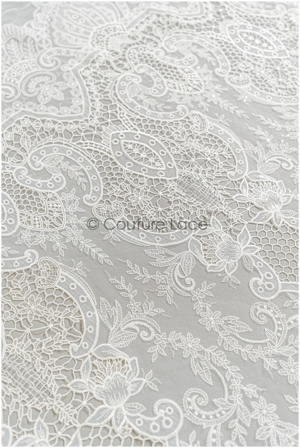 Braut Spitzenstoff Off-White/ Netzstoff/ französische Spitze/ Häkelspitze/ Brautspitze// L22-297B
