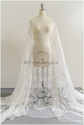 Royal Braut Spitzenstoff für Hochzeitskleid/ Brautspitze Stoff Off-White/ französische Braut Spitze// L22-307B