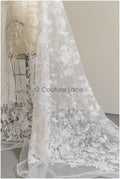 Blumen Braut Spitze Off-White/ Brautspitze/ Blumen Hochzeit Spitze/ Couture Spitze// L22-311B