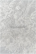 Romantischer Blumen Spitzenstoff/ bestickter Braut Spitzenstoff Off-White/ Spitzenstoff mit Blumen// L22-315