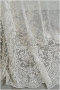 Romantischer Spitzenstoff Off-White/ hochwertiger bestickter Braut Spitzenstoff/ florale Brautspitze/ französische Spitze// L22-240B