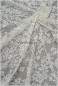 Pearl lace fabric/ Couture lace fabric/ Bridal lace fabric/ Pearl beaded lace// L21-194B