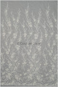 Perlen Spitzenstoff Off-white/ Couture Spitze Stoff/ Brautspitze Stoff mit Perlen/ Perlen Spitze// L21-193B