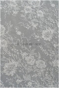 Romantischer floraler Spitzenstoff mit weicher Rayonstickerei/ Braut Spitzenstoff Off-White mit Pailletten// L21-083B