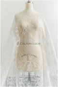 Weiche Braut Spitze Off-White/ Orientalische Braut Spitze/ Boho Spitzenstoff für Brautkleid// L21-044B