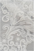 Weicher Braut Spitzenstoff Off-White/ royaler Spitzenstoff für Brautkleid/ Ornament Spitzenstoff// L21-073