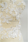 3D Blumen Spitzen Applikation, 3D Blumen Applikation, Lace Blumen Applikation, Spitzen Applikation, 3D Hochzeitskleid Spitze Applikation, Braut Blumen Aufnäher// A21-251