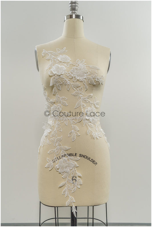 3D Blume Spitzen Applikation, 3D Blumen Applikation, Lace Blumen Applikation, Spitzen Applikation, 3D Brautkleid Spitzen Applikation, Braut Lacepatch// A21-238