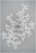 Kordelblumen-Spitzen-Aufnäher, Spitzenblumen-Applikation, Spitzenblumen-Aufnäher, Brautspitze-Blumen-Applikationen// A21-249