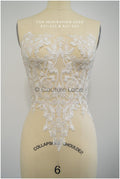 Floral lace applique for wedding dress, floral lace patch, embroidered lace applique, bridal applique// A21-229