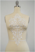 Floral lace applique for wedding dress, floral lace patch, embroidered lace applique, bridal applique// A21-229