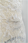Perlen Applikation für Brautkleid, Blumenspitze Aufnäher, bestickte Spitzenapplikation, Brautapplikation// A21-196