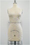Perlen Applikation für Brautkleid, Blumenspitze Aufnäher, bestickte Spitzenapplikation, Brautapplikation// A21-196