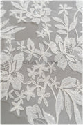 Perlen-Applikation für Brautkleid, Blumenspitze Aufnäher, bestickte Spitzenapplikation, Brautapplikation// A21-201