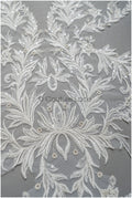 Floral lace applique for wedding dress, floral lace patch, embroidered lace applique, bridal applique// A21-202