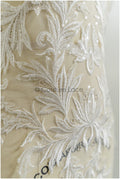 Floral lace applique for wedding dress, floral lace patch, embroidered lace applique, bridal applique// A21-202