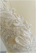 Floral lace applique for wedding dress, floral lace patch, embroidered lace applique, bridal applique// A21-202