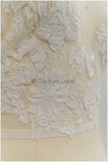 Super soft wildflower lace applique for wedding dress, floral lace patches, embroidered lace applique, bridal applique// A21-206