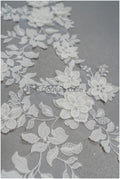 3D Blume Spitzen Applikation, 3D Blumen Applikation, Lace Blumen Applikation, Spitzen Applikation, 3D Hochzeitskleid Spitze Applikation, Braut Blumen Aufnäher// A21-209