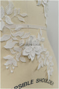 3D Blume Spitzen Applikation, 3D Blumen Applikation, Lace Blumen Applikation, Spitzen Applikation, 3D Hochzeitskleid Spitze Applikation, Braut Blumen Aufnäher// A21-209
