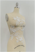 3D Blume Spitzen Applikation, 3D Blumen Applikation, Lace Blumen Applikation, Spitzen Applikation, 3D Hochzeitskleid Spitze Applikation, Braut Blumen Aufnäher// A21-209