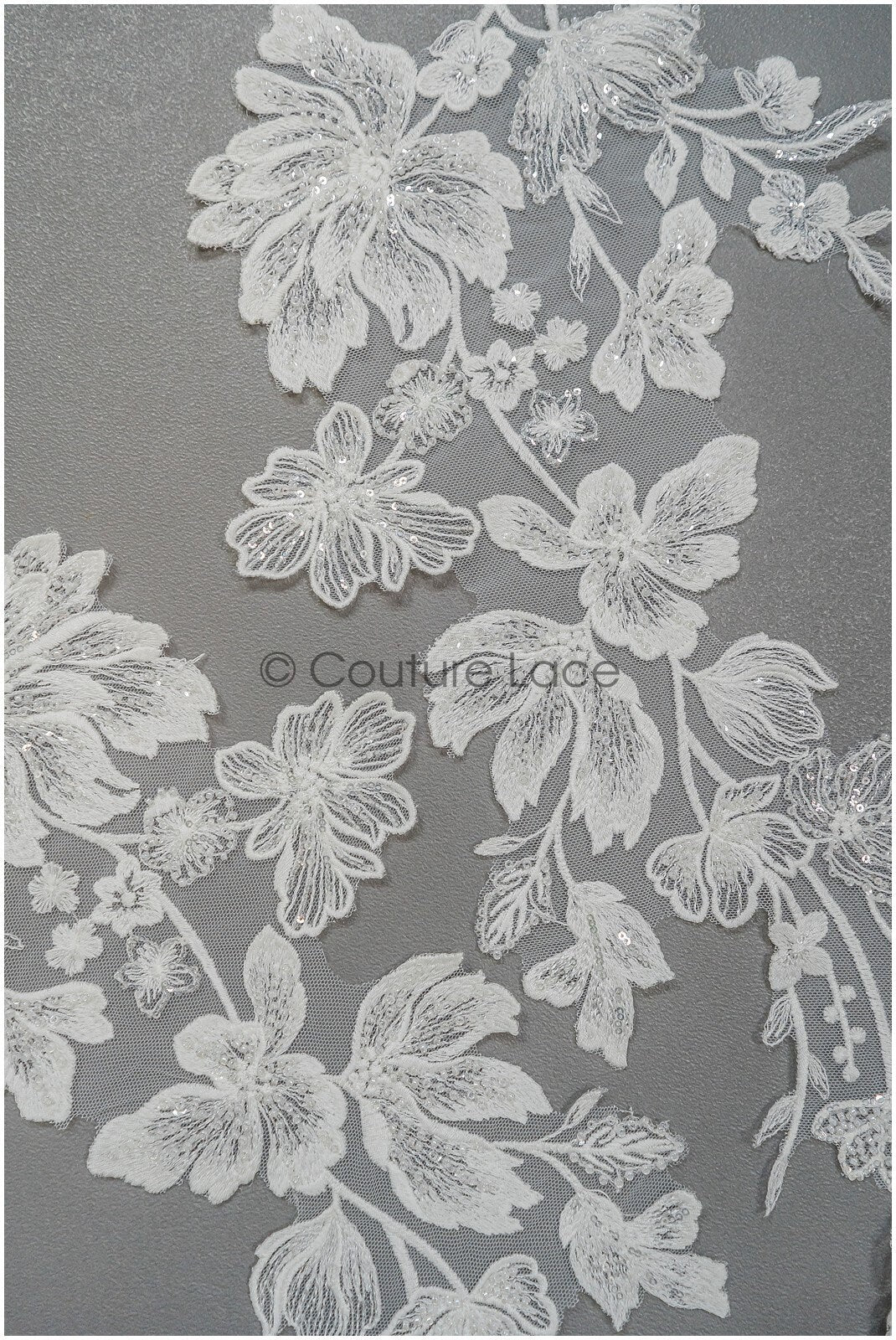 Perlen Applikationen für Brautkleid, Blumenspitze Aufnäher, bestickte Spitzenapplikationen, kordelierte Spitzenapplikationen off-white// A21-212
