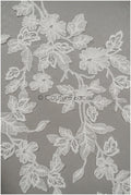Perlen Applikationen für Brautkleid, Blumenspitzen Aufnäher, bestickte Spitzenapplikationen, kordelierte Spitzenapplikationen off-white// A21-214