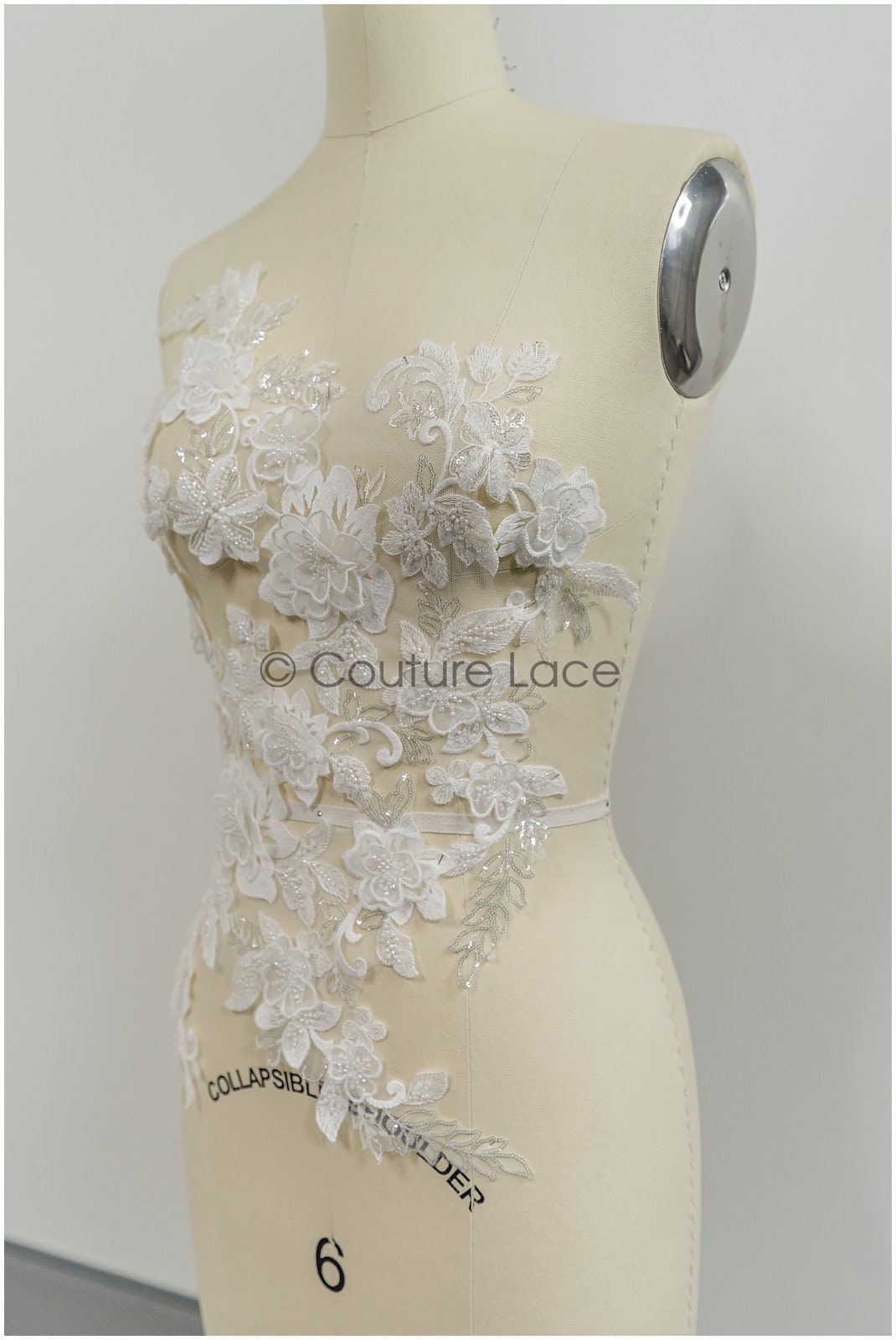 3D Blumen Spitzen Applikation, 3D Blumen Applikation, SpitzenBlume Applikation, Spitzen Applikation, 3D Brautkleid Spitzen Applikation, BrautSpitze Applikation// A21-211