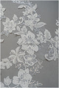 3D Blumen Spitzen Applikation, 3D Blumen Applikation, SpitzenBlume Applikation, Spitzen Applikation, 3D Brautkleid Spitzen Applikation, BrautSpitze Applikation// A21-211