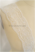 Boho crochet lace border off-white/ Guipure lace border/ Bridal lace border/ Macrame lace// T21-124