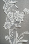 Romantic lace trim off-white/ wedding dress lace trim/ embroidered lace trim// T21-152 