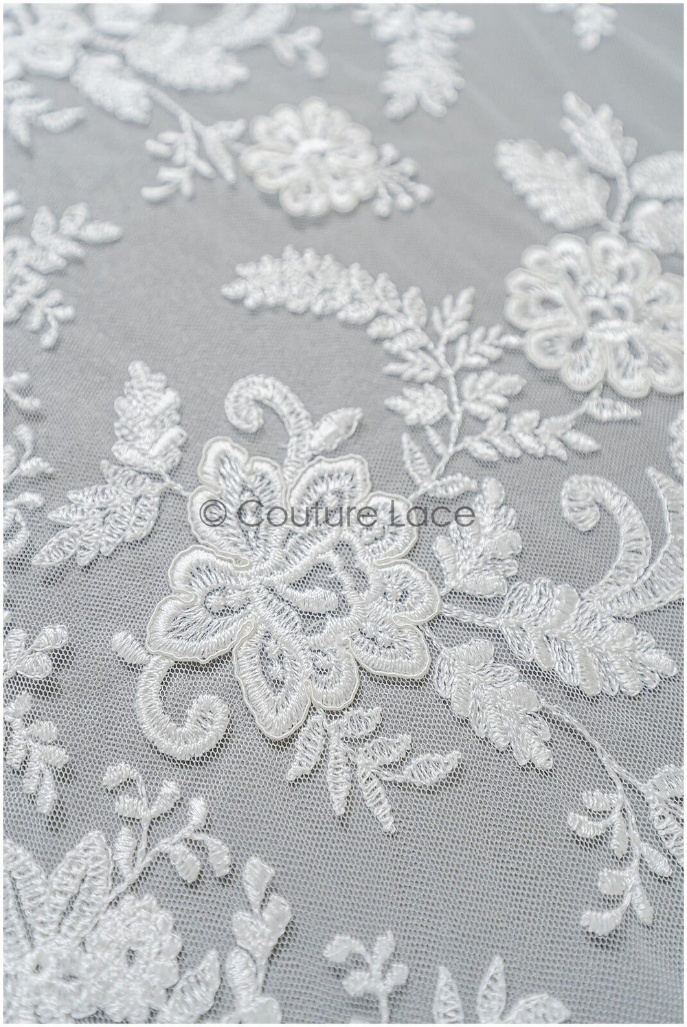 Romantischer floraler Spitzenstoff/ Braut Spitzenstoff mit Blumen/ Hochzeit Spitzenstoff// L22-208NB