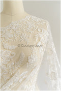 Romantischer floraler Spitzenstoff/ Braut Spitzenstoff mit Blumen/ Hochzeit Spitzenstoff// L22-208NB