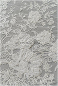 3D Blumen Spitzenstoff Off-White/ Braut Spitzenstoff/ romantische Spitze mit 3D Blumen/ Hochzeit Spitzenstoff// L22-219B