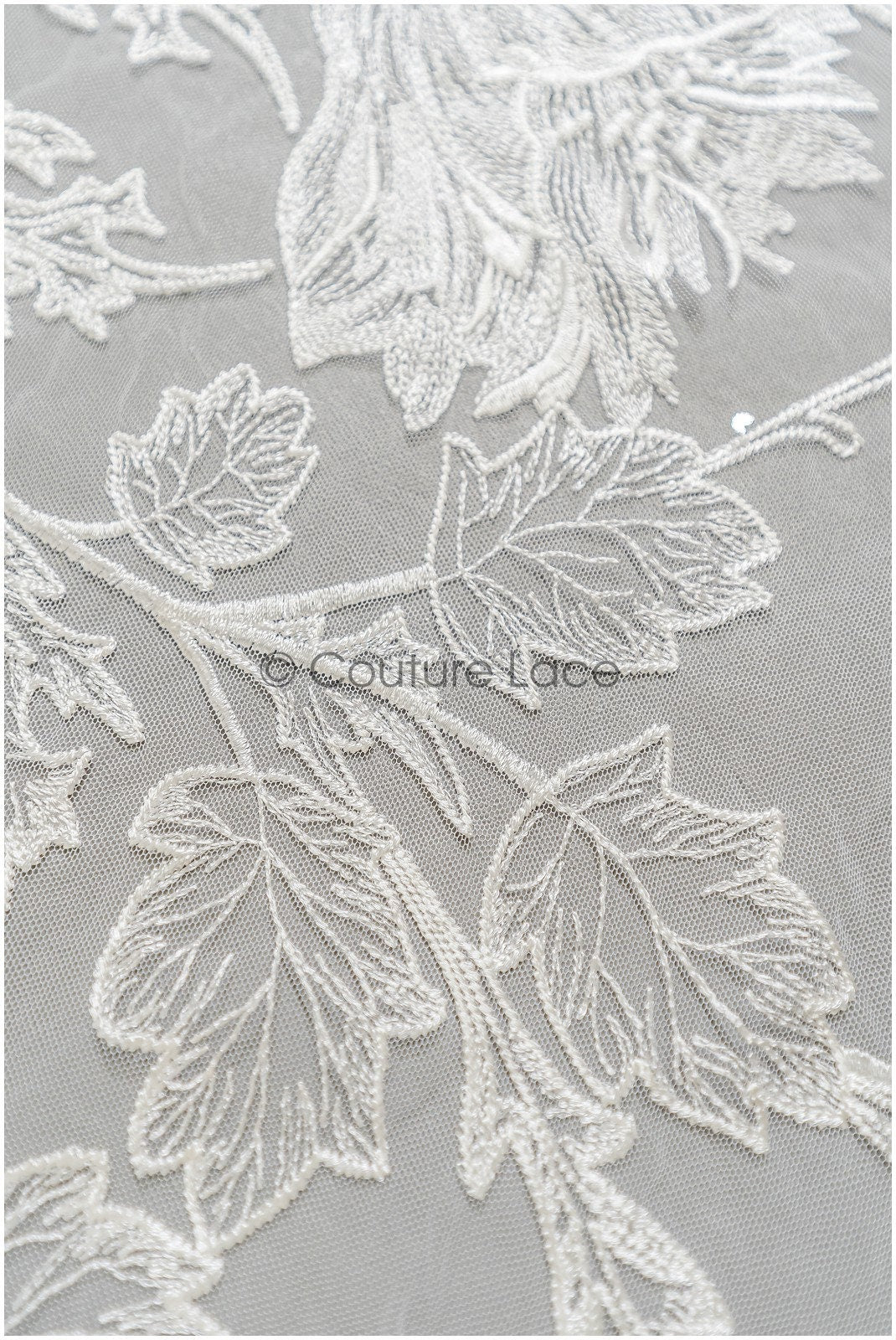 Romantischer floraler Spitzenstoff/ hochwertiger Brautspitzenstoff Off-White/ Hochzeit Spitzenstoff// L22-293B