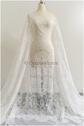 Braut Spitzenstoff Off-White/ Boho Spitzenstoff/ französische Spitze/ Brautspitze Stoff// L22-296B