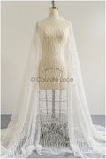 Perlen Spitzenstoff Off-White/ Brautspitze mit Perlen/ Hochzeitskleid Spitze mit Perlen & Pailletten/ Perlenspitze/ Französische Spitze// L22-301MB