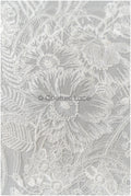 Romantischer Blumen Spitzenstoff/ bestickter Braut Spitzenstoff Off-White/ Spitzenstoff mit Blumen// L22-315