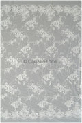 Romantischer floraler Spitzenstoff Off-White/ französische Brautspitze/ Stickgewebe Stoff/ Braut Spitzenstoff// L22-420