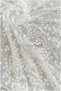 3D Blumen Spitze Stoff/ Exquisite Spitze Stoff für Hochzeitskleid/ Braut Blumenspitze/ Spitzenstoff Off-White//  L22-276B